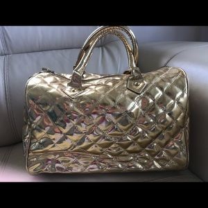 Metallic silver purse